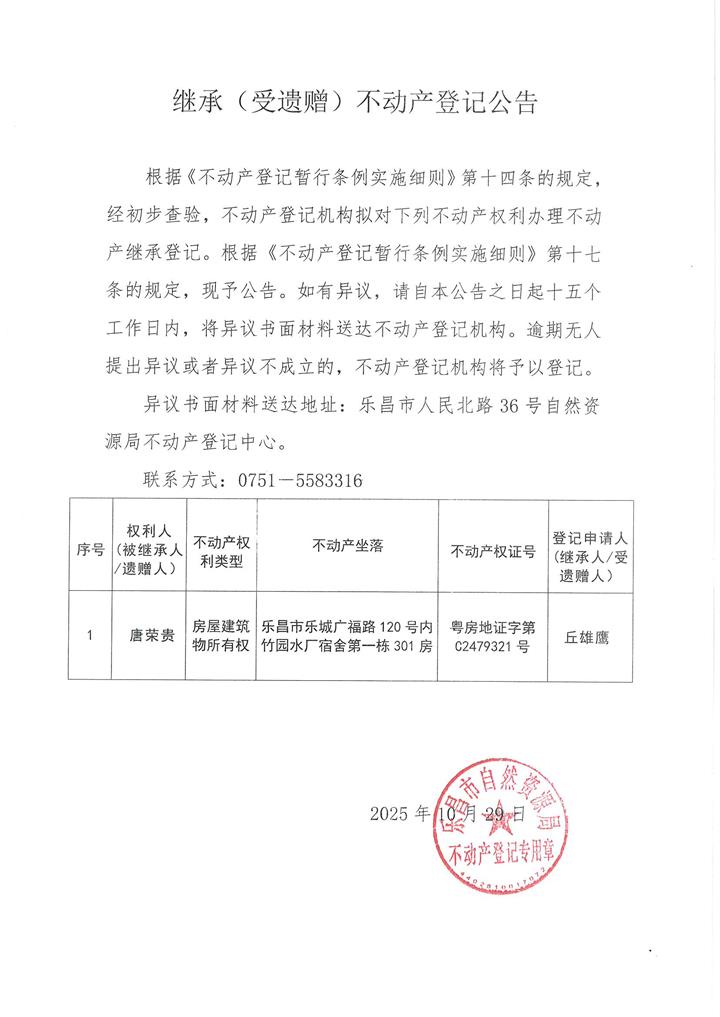 继承公告：丘雄鹰  粤房地证字第C2479321号.jpg