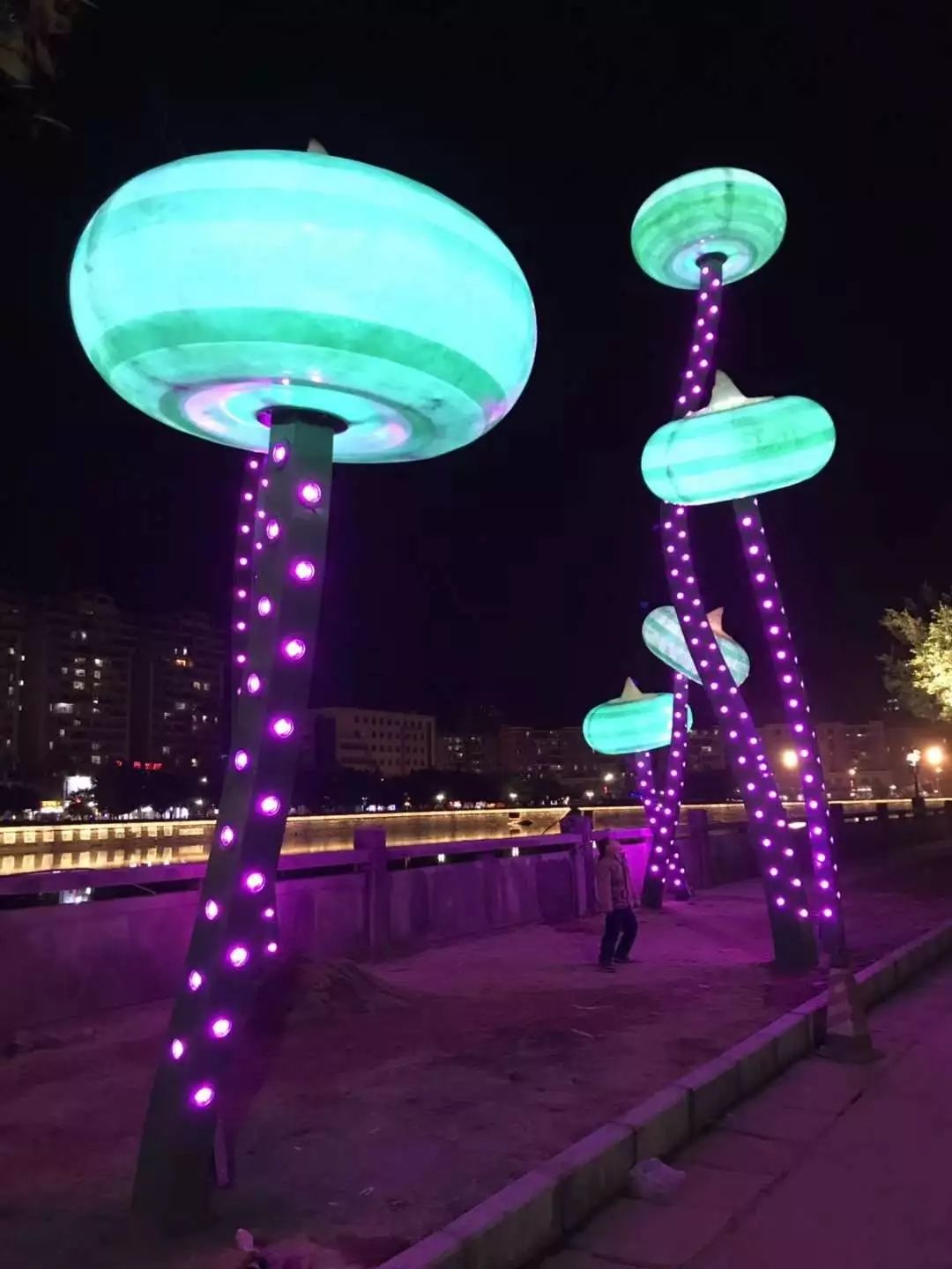 夜幕下的一江两岸
